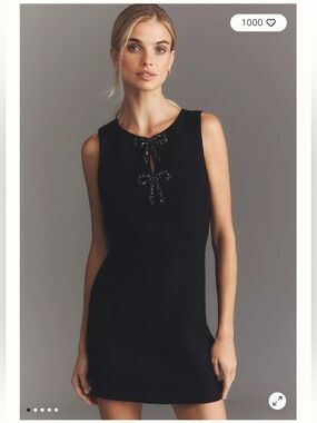 NWT Anthropology Endless Rose Boat-Neck Wool Blend Slim Mini Dress
